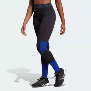 Adidas TechFit Recharge Black/Blue Women’s Training Leggings Size Medium